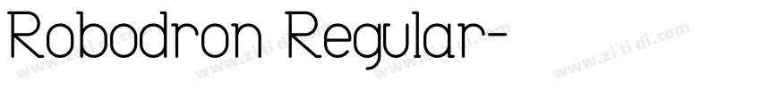 Robodron Regular字体转换